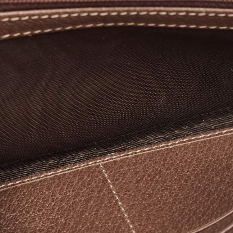 Pre Owned Gucci Beige/Brown GG Supreme Canvas and Leather Ophidia Wallet on Chain