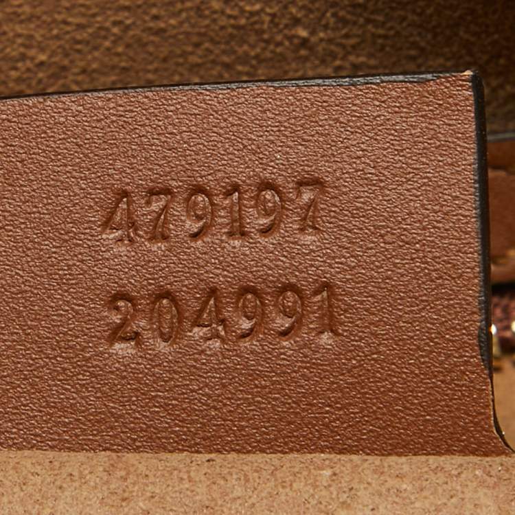 Pre Owned Gucci Beige/Brown GG Supreme Canvas and Leather Medium Padlock Tote