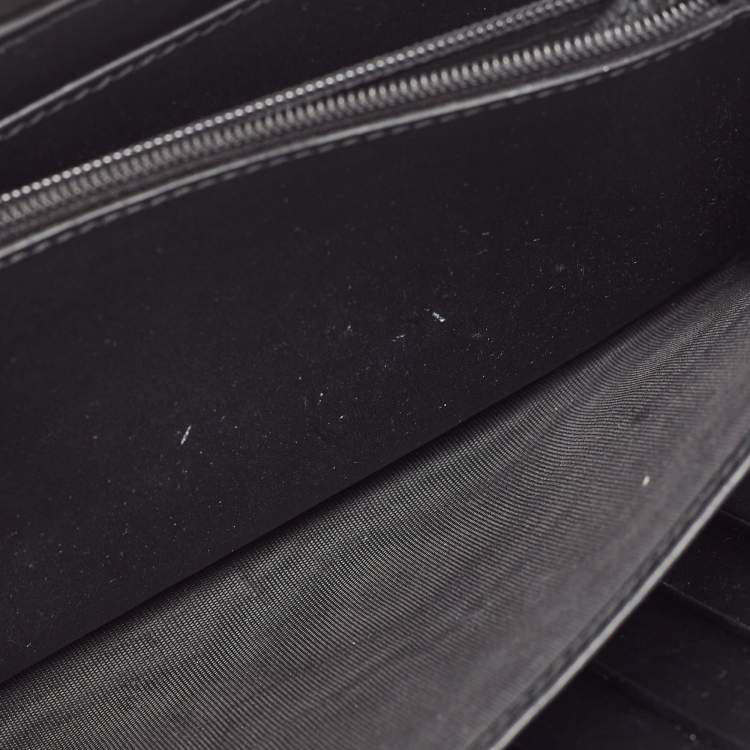 Pre Owned Gucci Black GG Supreme Canvas New Web Continental Wallet
