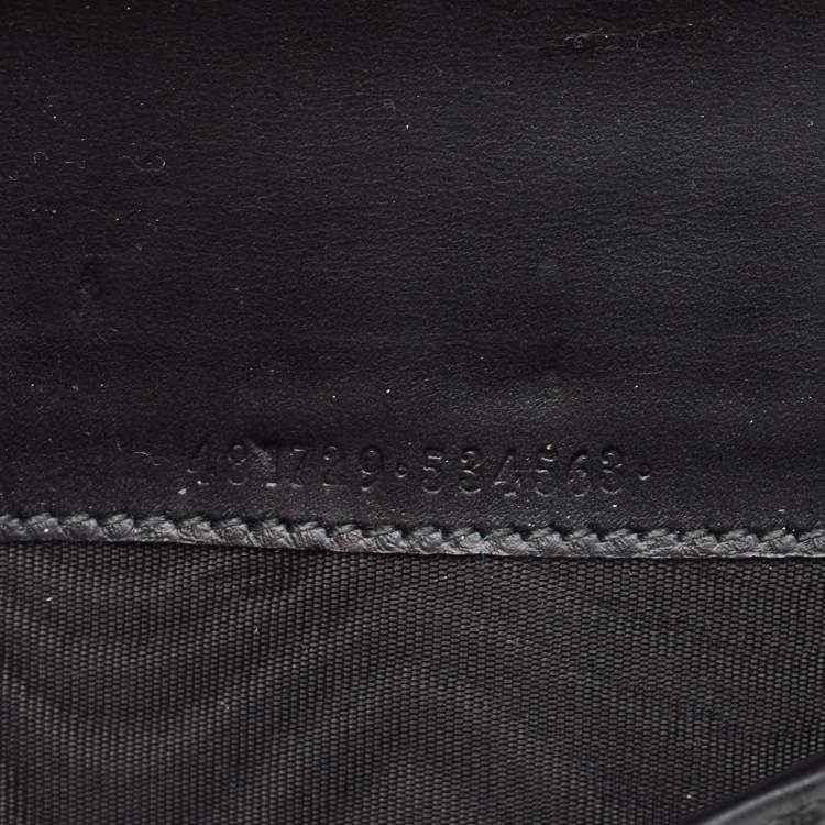 Pre Owned Gucci Black GG Supreme Canvas New Web Continental Wallet