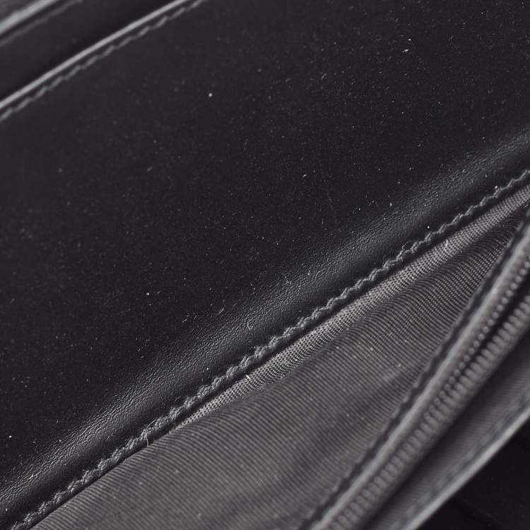 Pre Owned Gucci Black GG Supreme Canvas New Web Continental Wallet