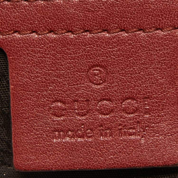 Pre Owned Gucci Red Guccissima Leather Charlotte Hobo