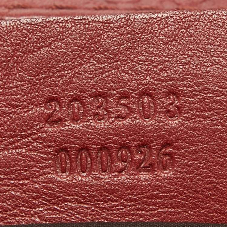 Pre Owned Gucci Red Guccissima Leather Charlotte Hobo