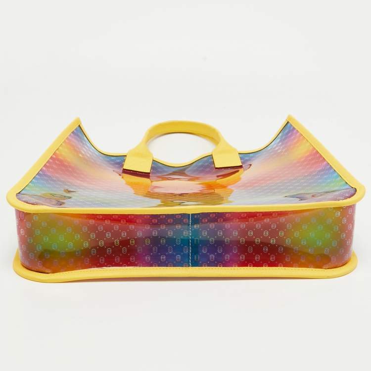 Pre Owned Gucci Multicolor Diamante Vinyl and Leather Tote
