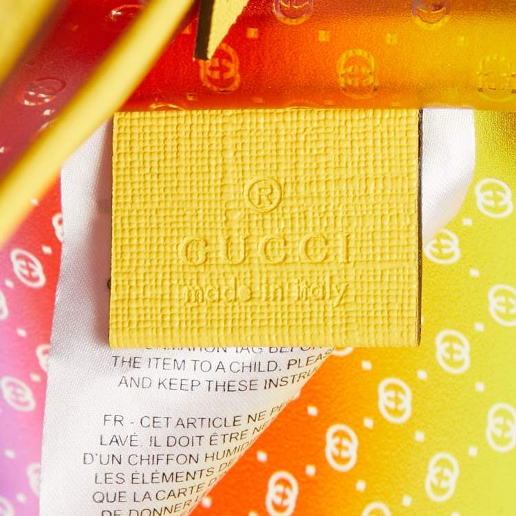 Pre Owned Gucci Multicolor Diamante Vinyl and Leather Tote