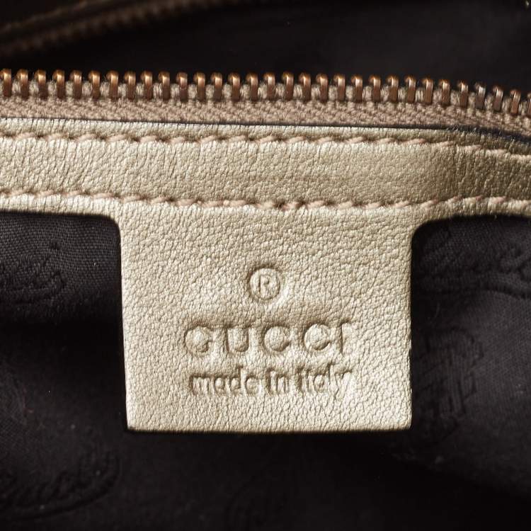 Pre Owned Gucci Grey Guccissima Leather Jockey Hobo