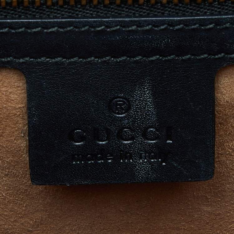 Pre Owned Gucci Black Leather Small Web Sylvie Shoulder Bag
