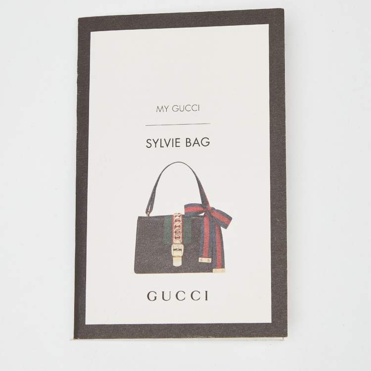 Pre Owned Gucci Black Leather Small Web Sylvie Shoulder Bag