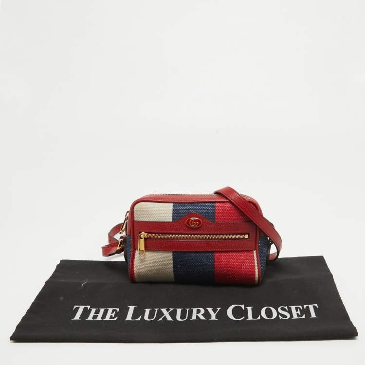 Pre Owned Gucci Multicolor Canvas and Leather Mini Ophidia Crossbody Bag