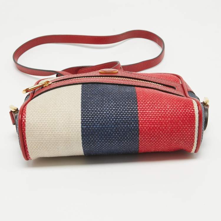 Pre Owned Gucci Multicolor Canvas and Leather Mini Ophidia Crossbody Bag