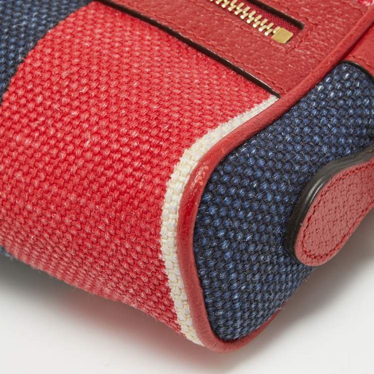Pre Owned Gucci Multicolor Canvas and Leather Mini Ophidia Crossbody Bag