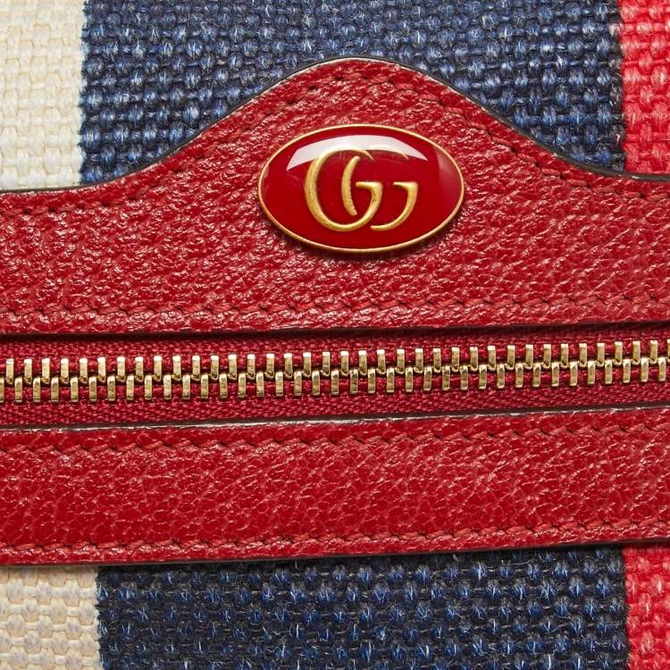 Pre Owned Gucci Multicolor Canvas and Leather Mini Ophidia Crossbody Bag
