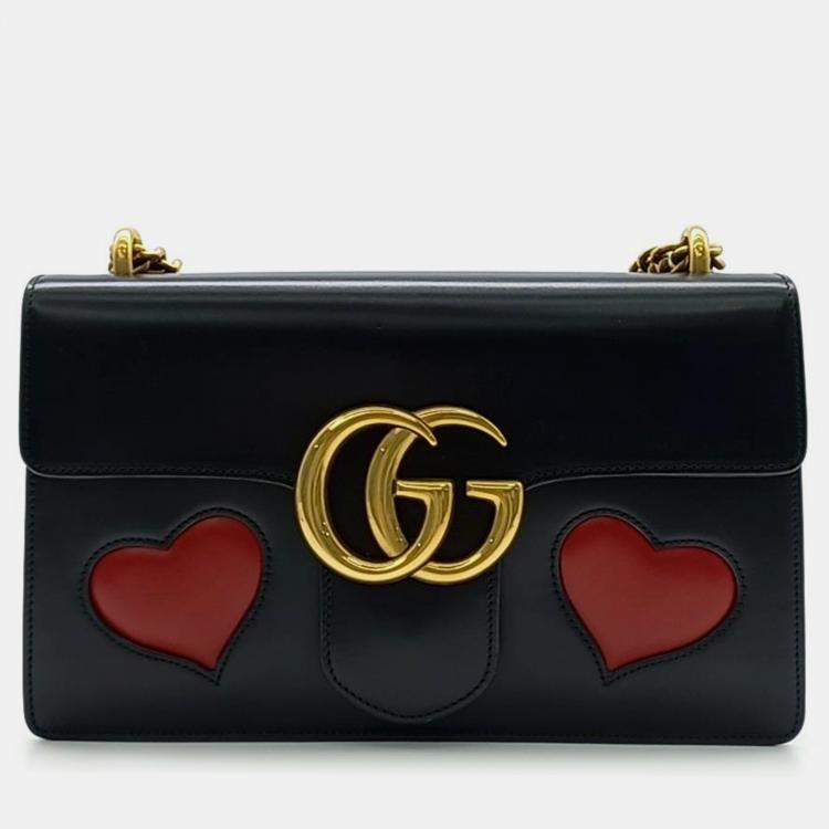 Gucci Red/Pink Leather and Python Valentines Day Small Heart Bag - Yoogi's  Closet