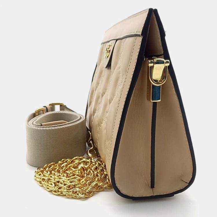 Pre Owned Gucci Beige Leather Small Shoulder Bag