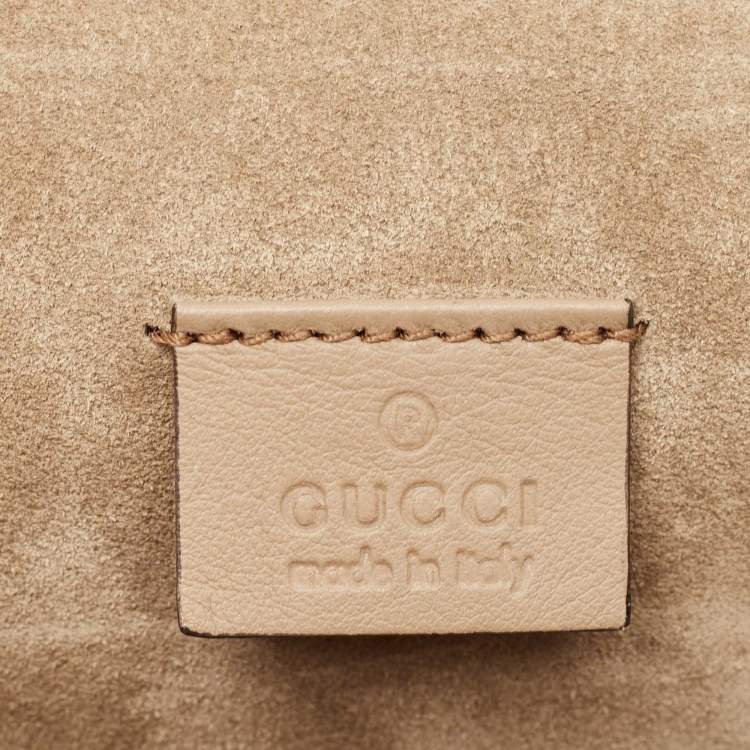 Pre Owned Gucci Beige GG Supreme Canvas and Suede Medium Dubai Exclusive Dionysus Embellished Shoulder Bag