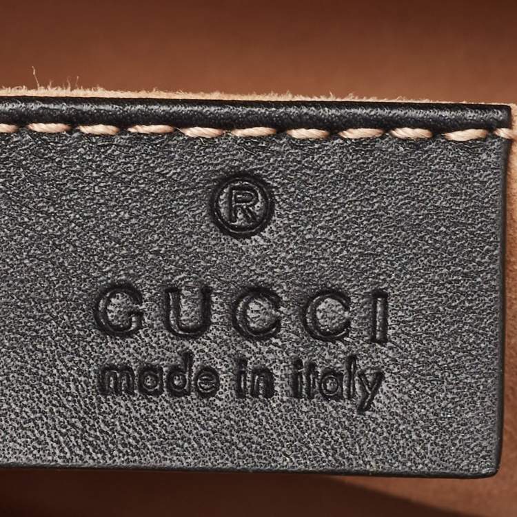 Pre Owned Gucci Beige/Black Leopard Print Calfhair and Leather Mini Nymphaea Bamboo Top Handle Bag