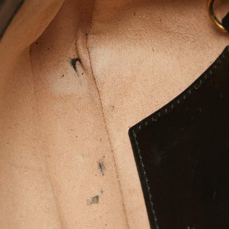 Pre Owned Gucci Black Matelasse Leather Mini GG Marmont Shoulder Bag