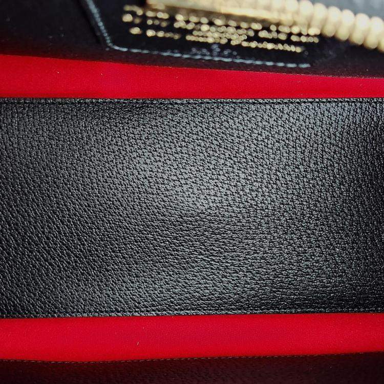 Pre Owned Gucci Red Leather 100th Anniversary Tote Bag