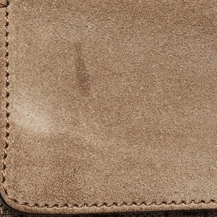 مملوكة مسبقًا Gucci Beige GG Supreme Canvas and Suede Small Dionysus Shoulder Bag