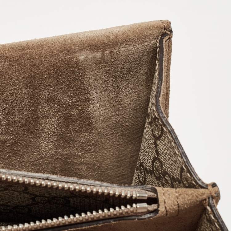 مملوكة مسبقًا Gucci Beige GG Supreme Canvas and Suede Small Dionysus Shoulder Bag