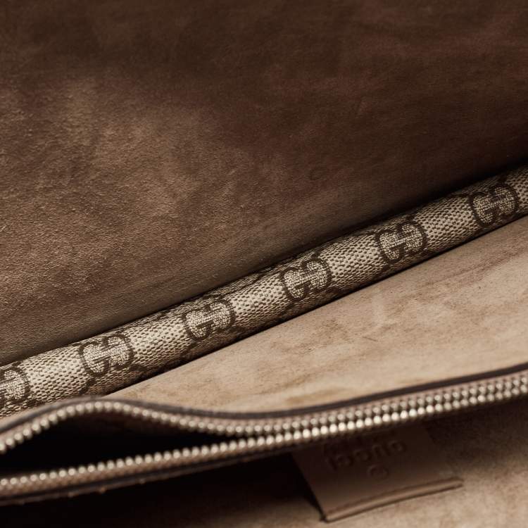 مملوكة مسبقًا Gucci Beige GG Supreme Canvas and Suede Small Dionysus Shoulder Bag