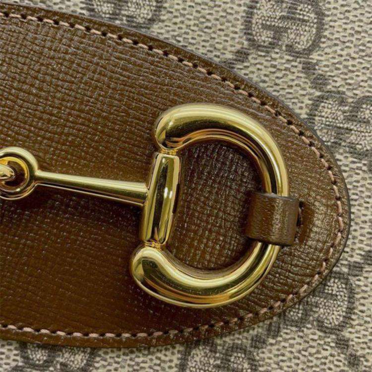 مملوكة مسبقًا Gucci Small GG Supreme Horsebit 1955 Top Handle