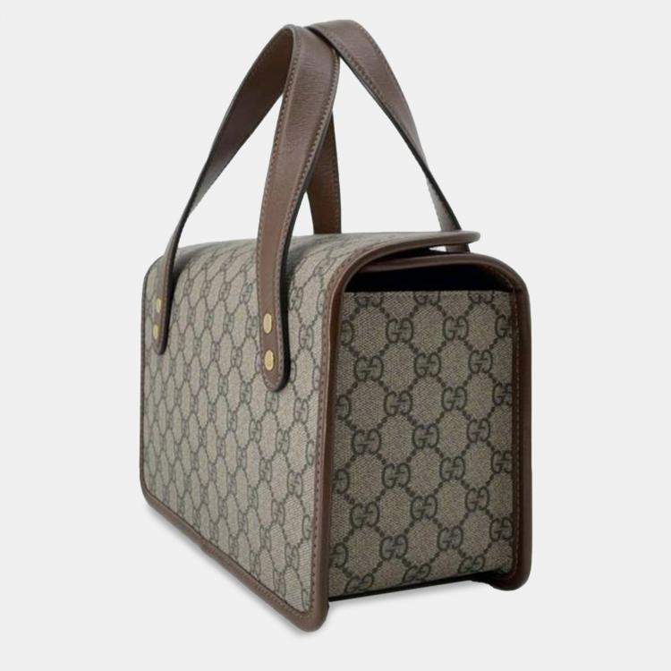 مملوكة مسبقًا Gucci Small GG Supreme Horsebit 1955 Top Handle