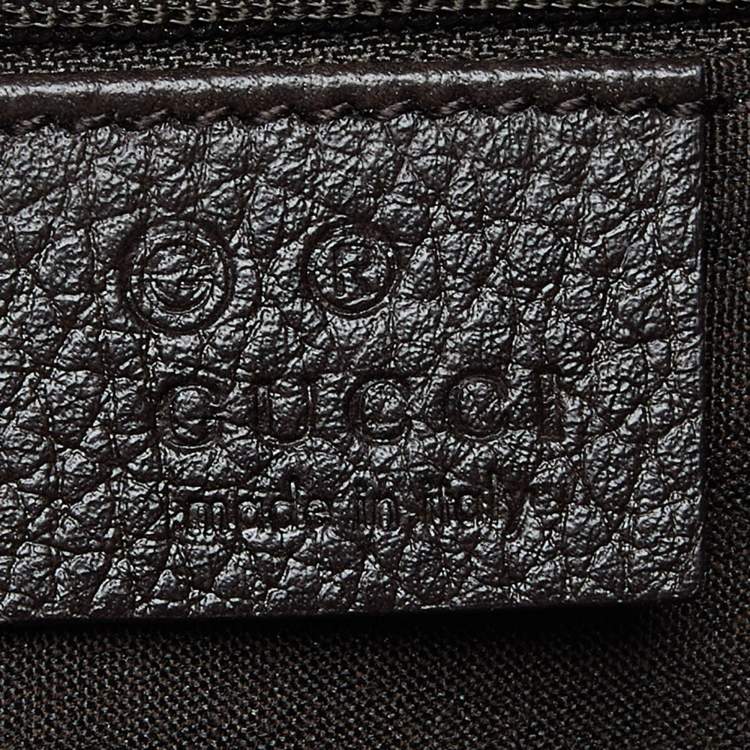 Pre Owned Gucci Brown GG Canvas and Leather Hobo