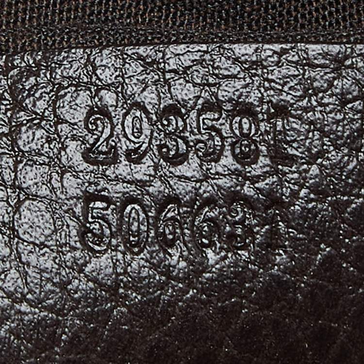 Pre Owned Gucci Brown GG Canvas and Leather Hobo