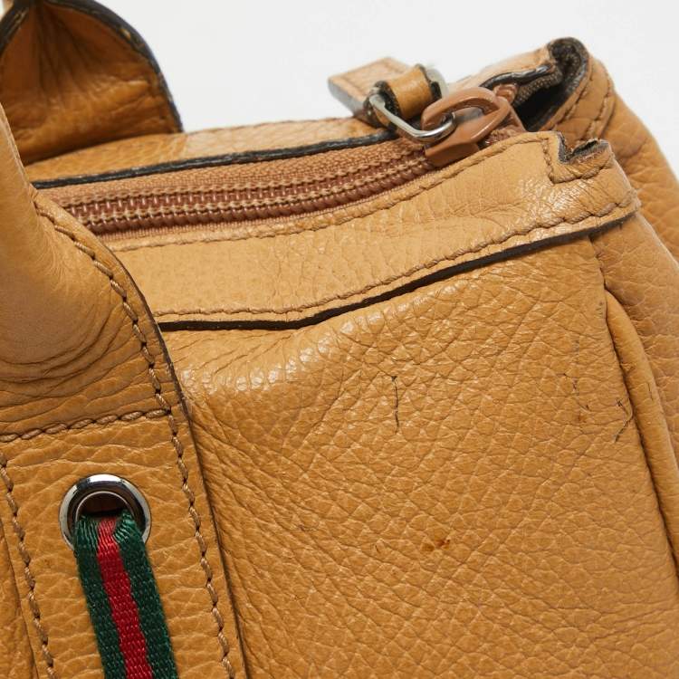 Pre Owned Gucci Beige Leather Princy Shopper Tote