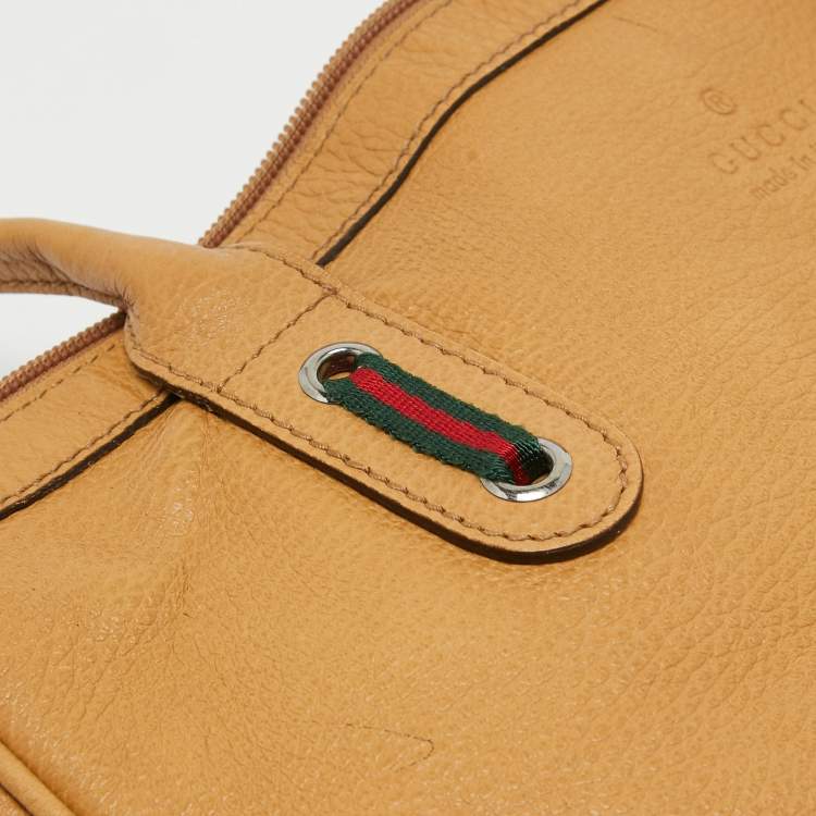 Pre Owned Gucci Beige Leather Princy Shopper Tote