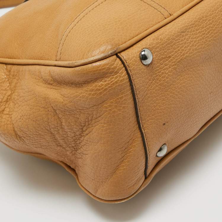 Pre Owned Gucci Beige Leather Princy Shopper Tote