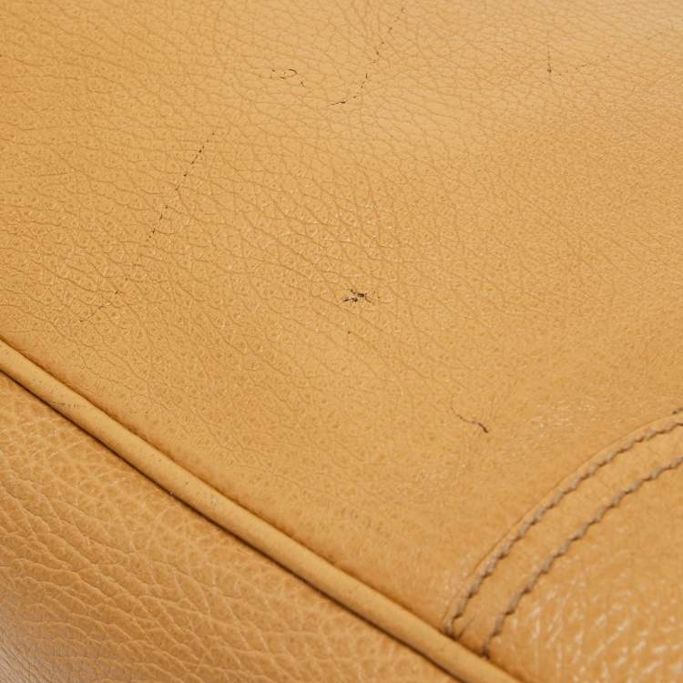 Pre Owned Gucci Beige Leather Princy Shopper Tote