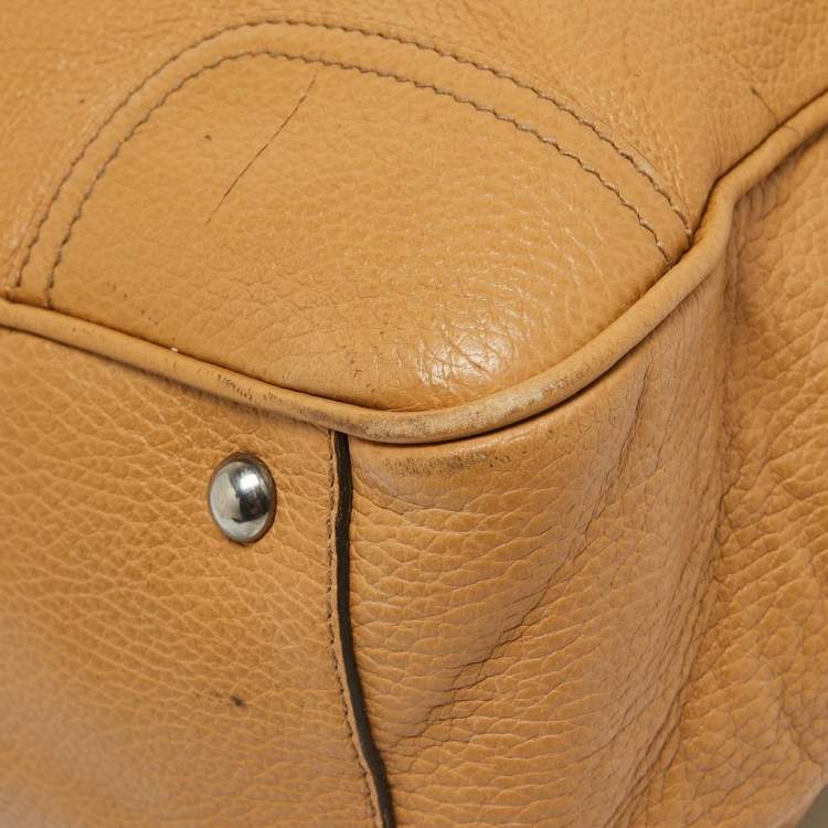 Pre Owned Gucci Beige Leather Princy Shopper Tote