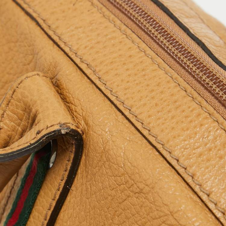 Pre Owned Gucci Beige Leather Princy Shopper Tote