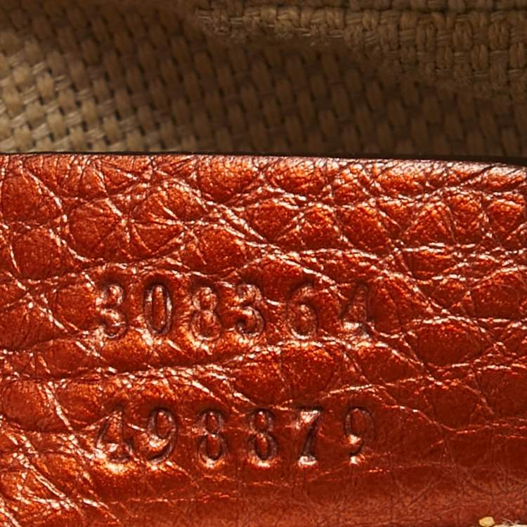 Pre Owned Gucci Copper Brown Leather Small Soho Disco Crossbody Bag