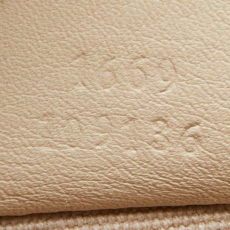 Pre Owned Gucci Cream Leather Bamboo Top Handle Bag