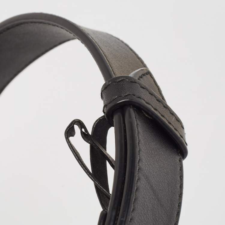 Pre Owned Gucci Black Matelassé Leather Mini GG Marmont Belt Bag