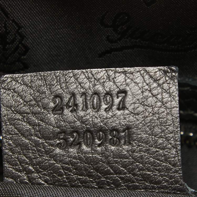 Pre Owned Gucci Black Guccissima Neoprene and Leather Medium Techno Boston Bag