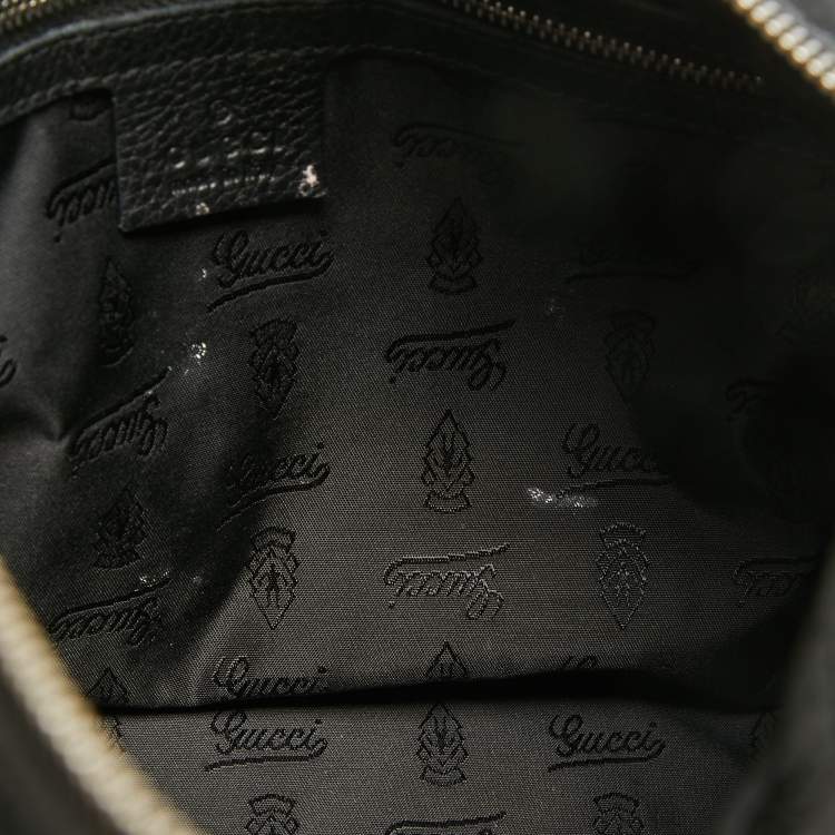 Pre Owned Gucci Black Guccissima Neoprene and Leather Medium Techno Boston Bag