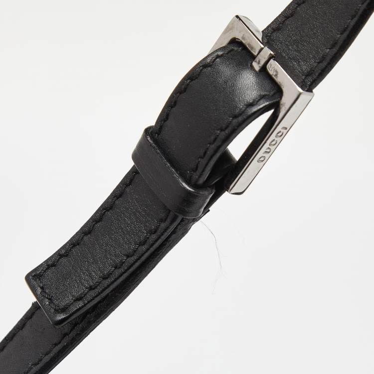 Pre Owned Gucci Black GG Canvas and Leather Hobo