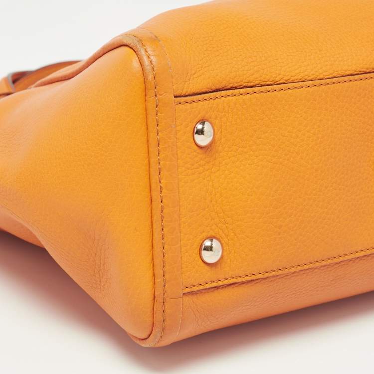 Pre Owned Gucci Dark Yellow Leather Small Soho Tote