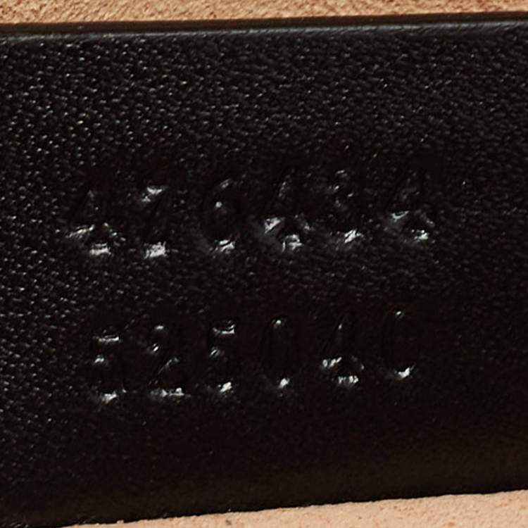 Pre Owned Gucci Black Matelassé Leather GG Marmont Belt Bag