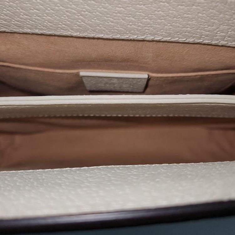 Pre Owned Gucci Ivory Leather Ophidia Shoulder Bag