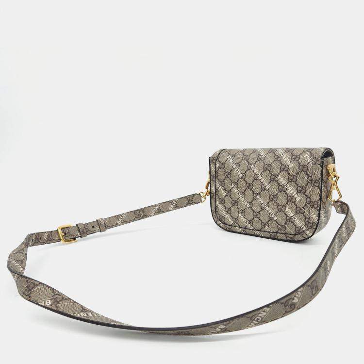 Gucci x Balenciaga Beige Canvas Horsebit 1955 Mini Crossbody Bag Gucci | TLC