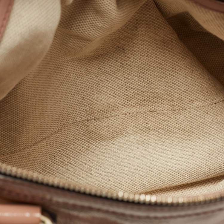 Pre Owned Gucci Pink Patent Leather Soho Working Tote