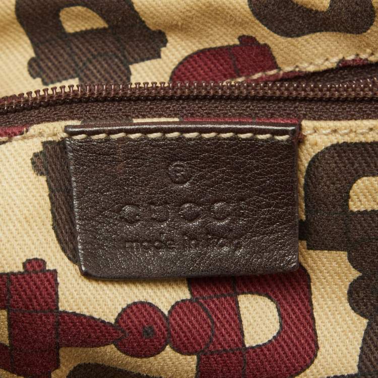Pre Owned Gucci Brown Guccissima Leather Medium Abbey Hobo