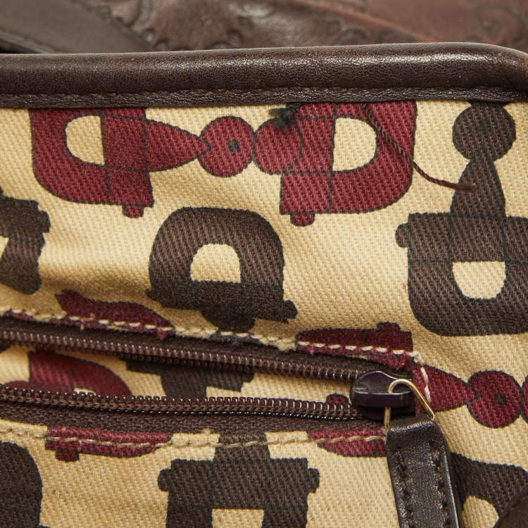 Pre Owned Gucci Brown Guccissima Leather Medium Abbey Hobo
