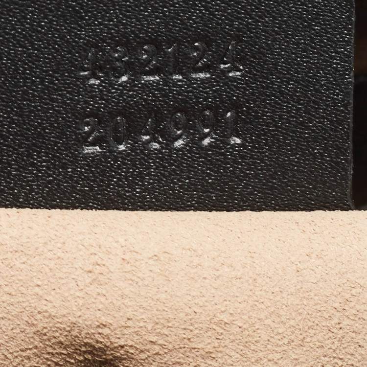 Pre Owned Gucci Black Guccissima Leather Zip Tote