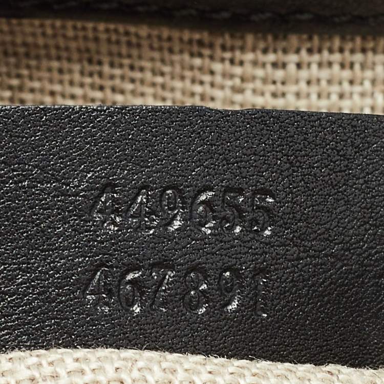 Pre Owned Gucci Black Guccissima Leather Zip Tote